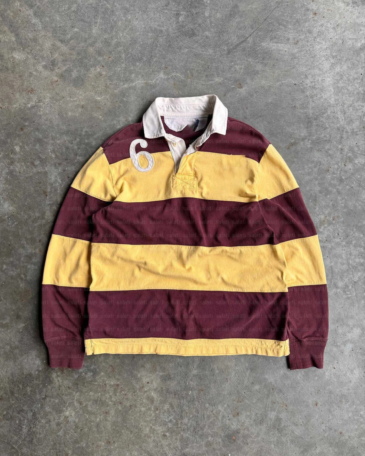 Salati Wholesale Tshirt 100% Polyester Blank Drop Shoulder Embroidery Stripe Full Long Sleeve Rugby Jersey Polo Shirts for Men gallery 9