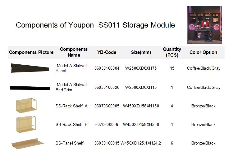 YOUPOtorage RacN Lightweight Aluminum Multi-Tier Durable Modern Modular Wall Shelves Saving Large Capacity Rooms Living supplier