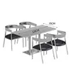 Ensemble de table à manger avec une table et quatre chaises.2