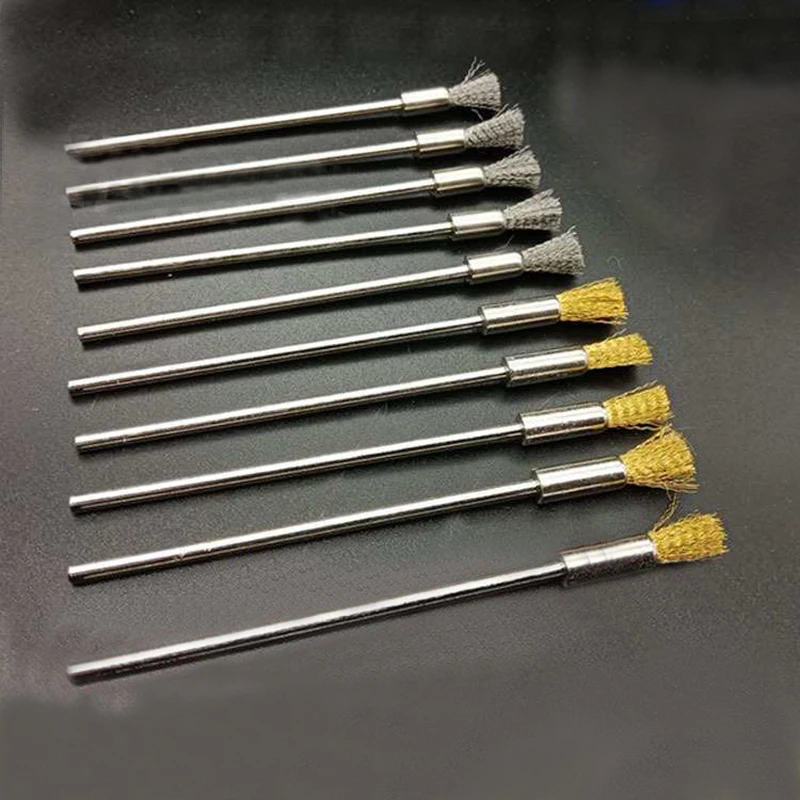 Customized material stainless steel copper bristle horse hair wire brush with rod