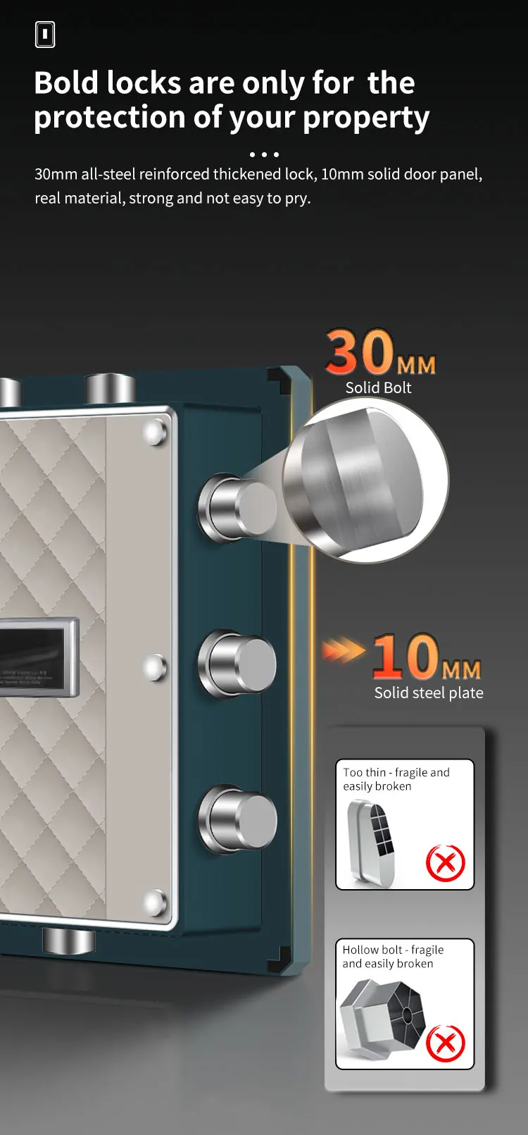 CEQSAFE Custom TUYA APP WIFI Anti Theft Home Cabinet Hidden Wardrobe Bedside Safe Password Lock Fingerprint Safe Boxes supplier