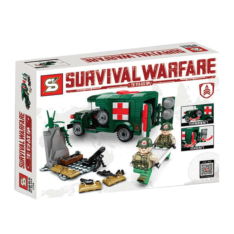 SEMBO Military WW2 Jagged Reloaded Tank 85 Army Vehicle Model Building Blocks Kids Educational Toys Gift
