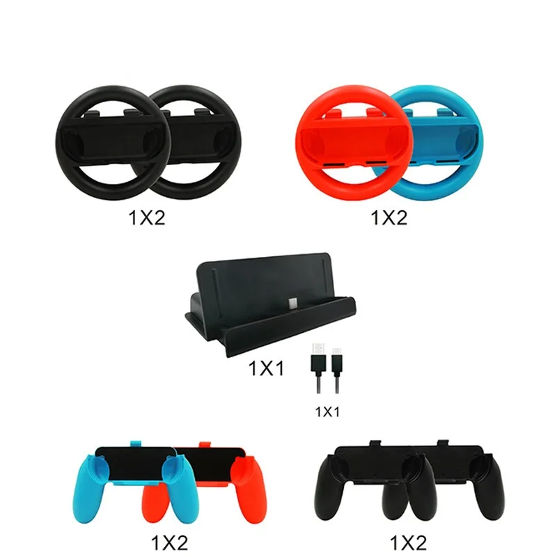 product 10 in 1 gamepad grip console charging set with handle steering wheel feeling game accessories-28