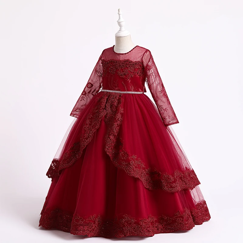 2189 Online Clothes Shopping Kids Long Sleeve Fashion Show Red