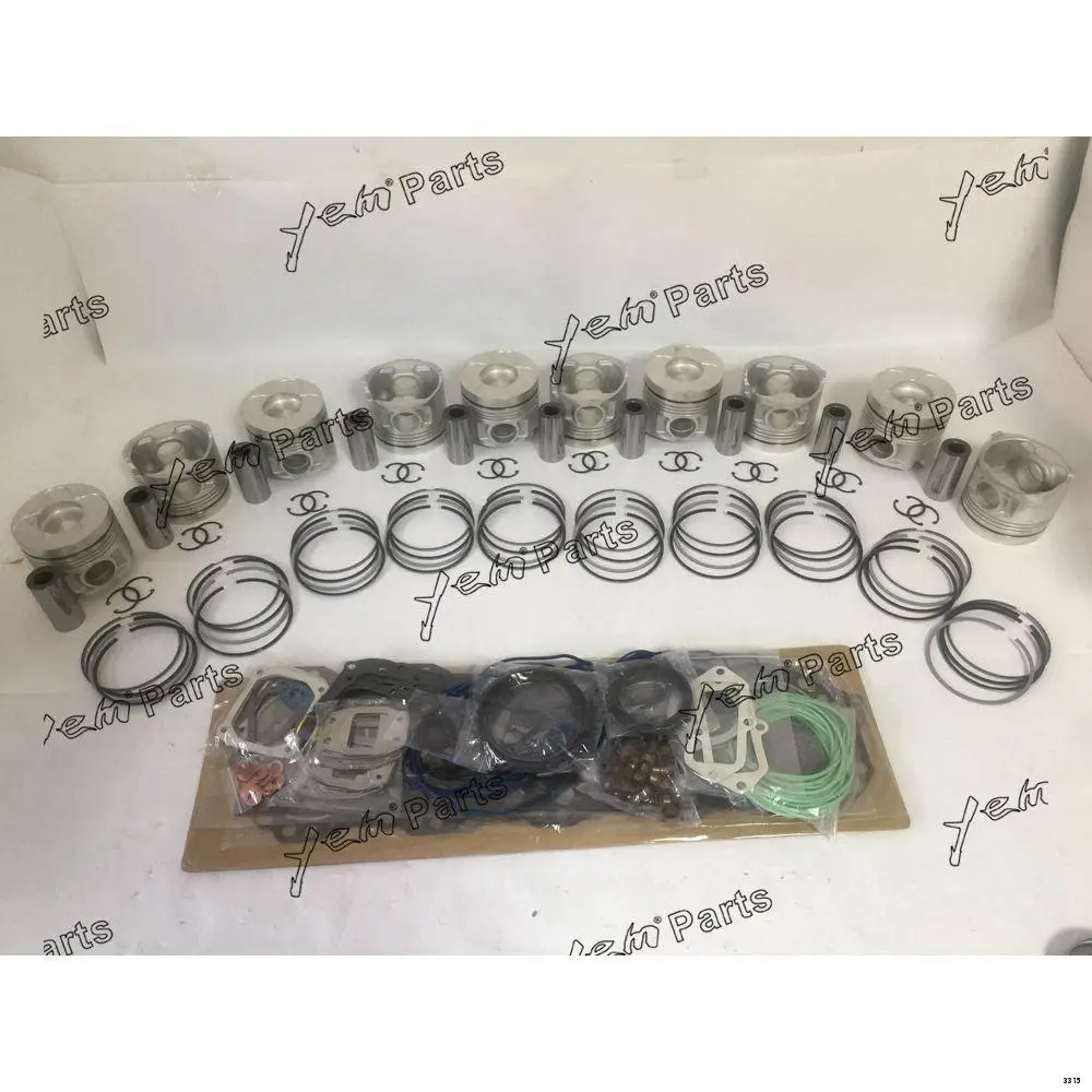 Original Quality Engine Rebuild Kit With Piston Ring Overhaul Gasket Set For Hino V26C Engine Rebuild Aftermarket Parts
