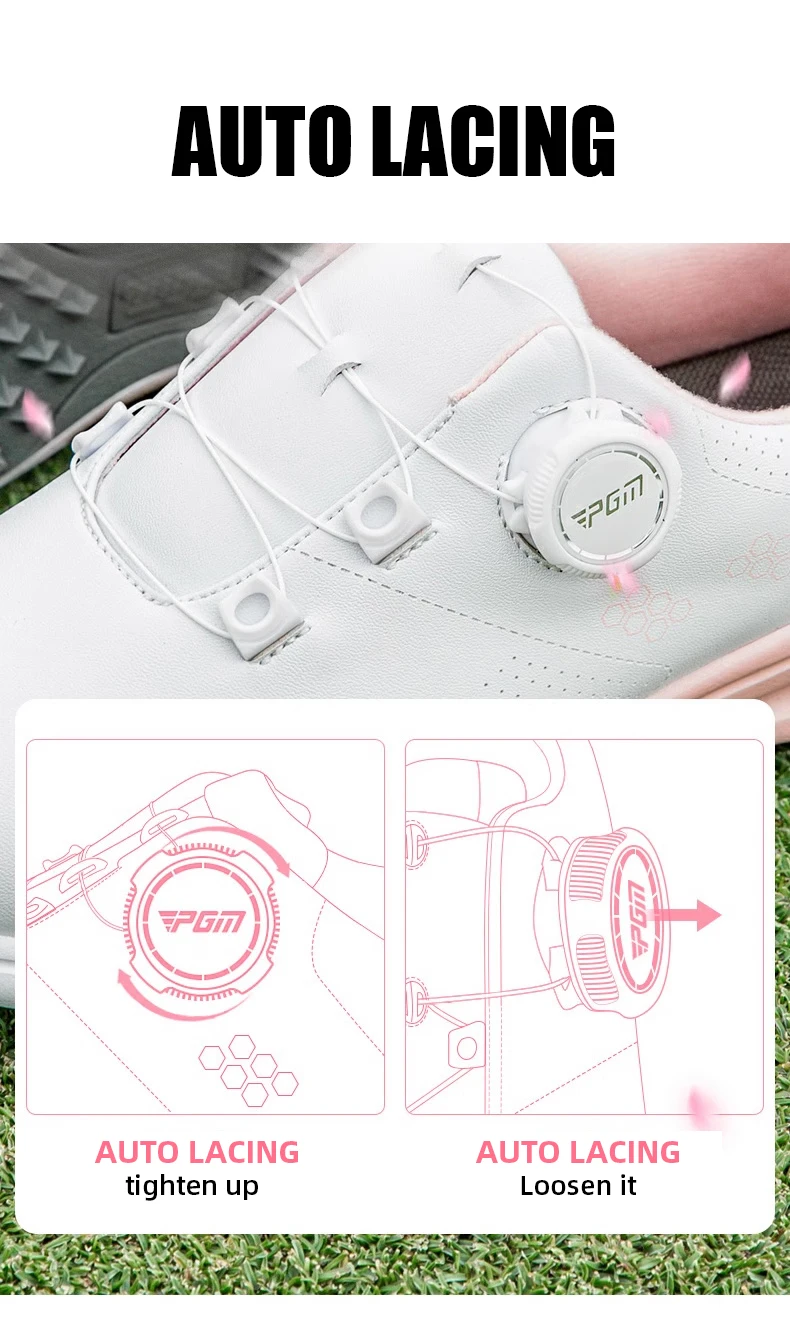 PGM XZ336 Knob Lace Ladies Soft Sole Anti-skid Golf Shoes