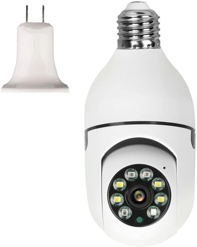 E27 Socket Lamp Holder Full Color 1080p 360 Panoramic Hidden Cctv 2mp