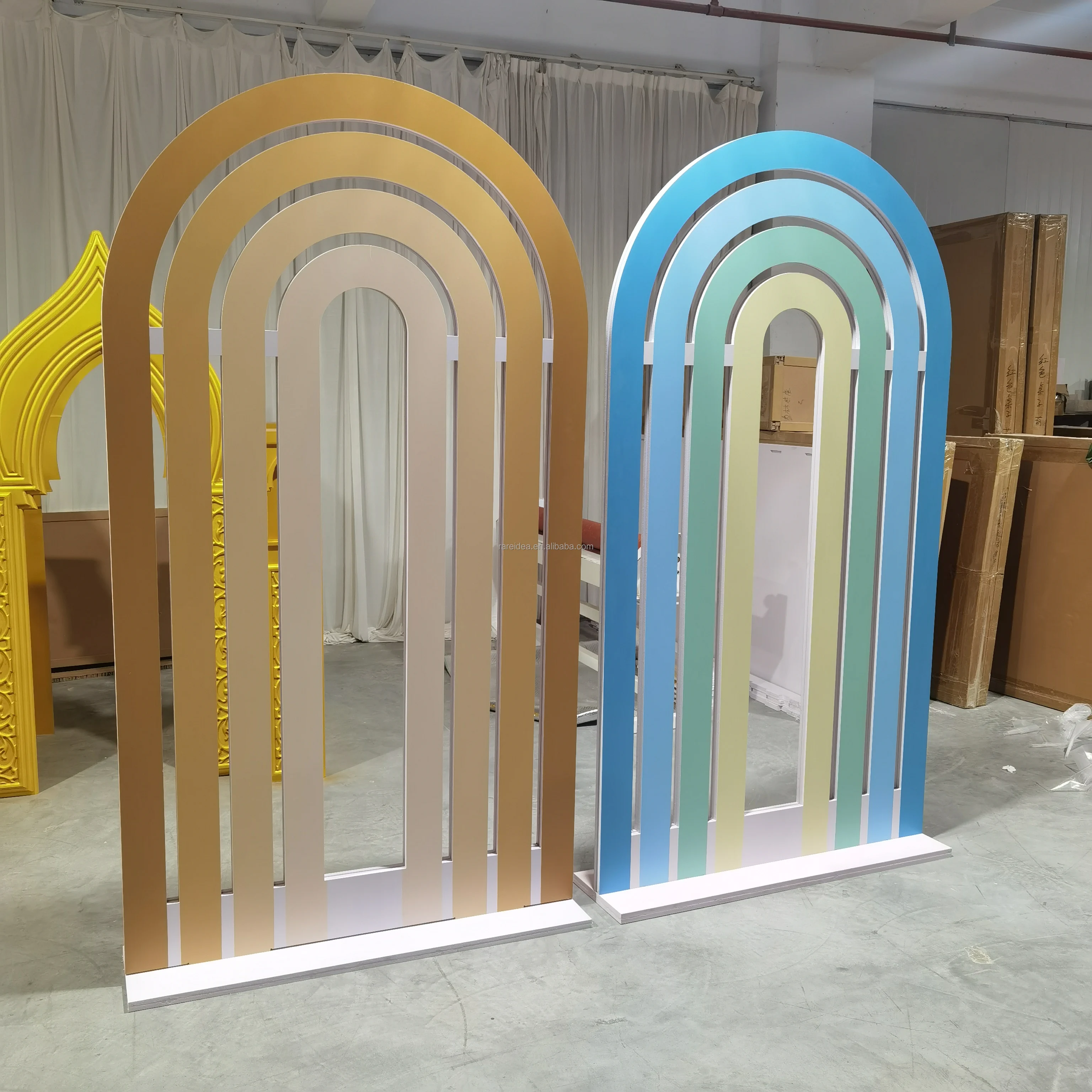 New Design Rainbow Acrylic Backdrop Colorful Backdrop Wedding Colorful Stand