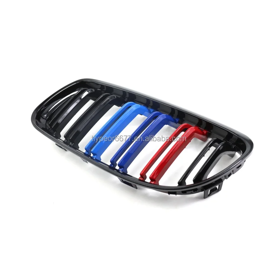 product tiypeor double slats gloss black kidney grille grill for bmw e90 e91 3 series 2009 2010 2011-8