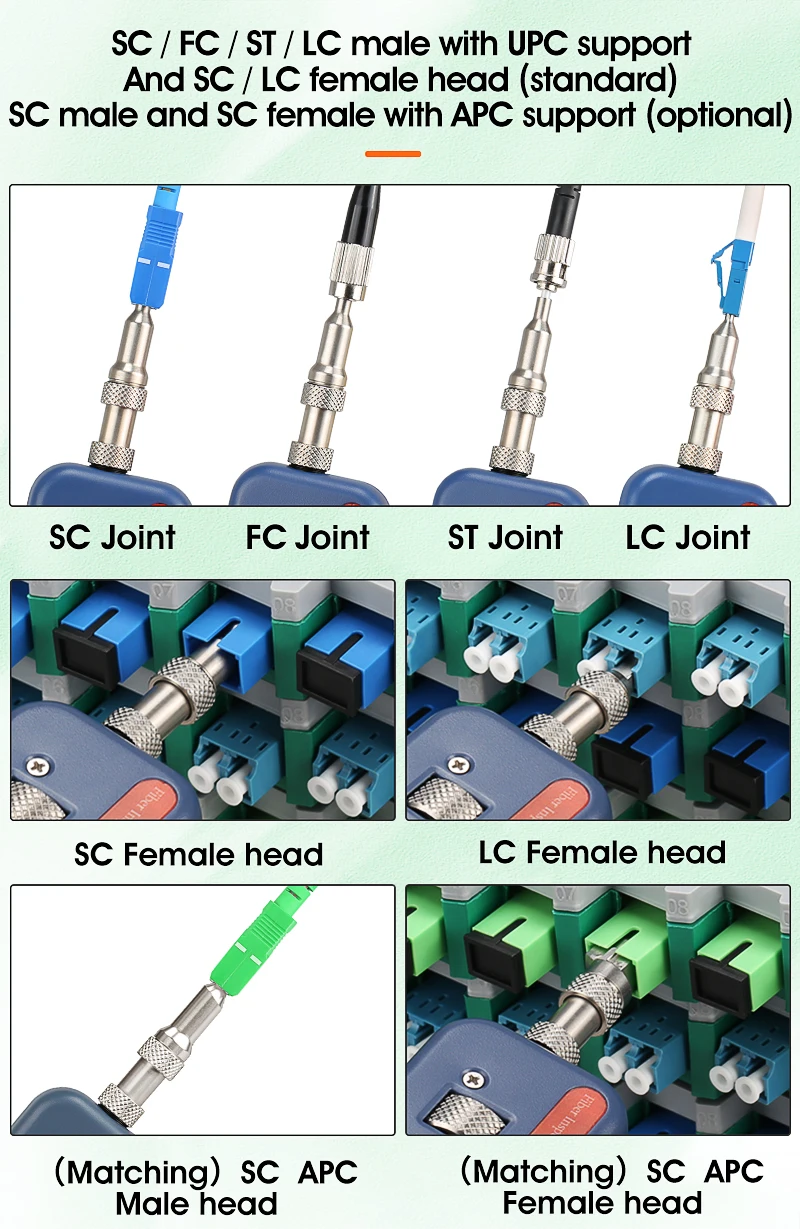 COMPTYCO AUA-400 fiber optic microscope fiber optic cleaner SC/UPC SC/APC interface fiber optic end face detector manufacture