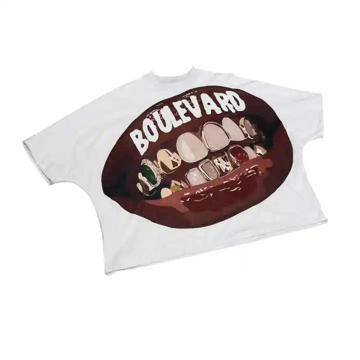 Salati Clothing Manufacturer Heavy Cotton Print Oversized Double Layer Oversized Boxy Fit Man Tee Cropped T Shirt Men's T-shirts gallery 6