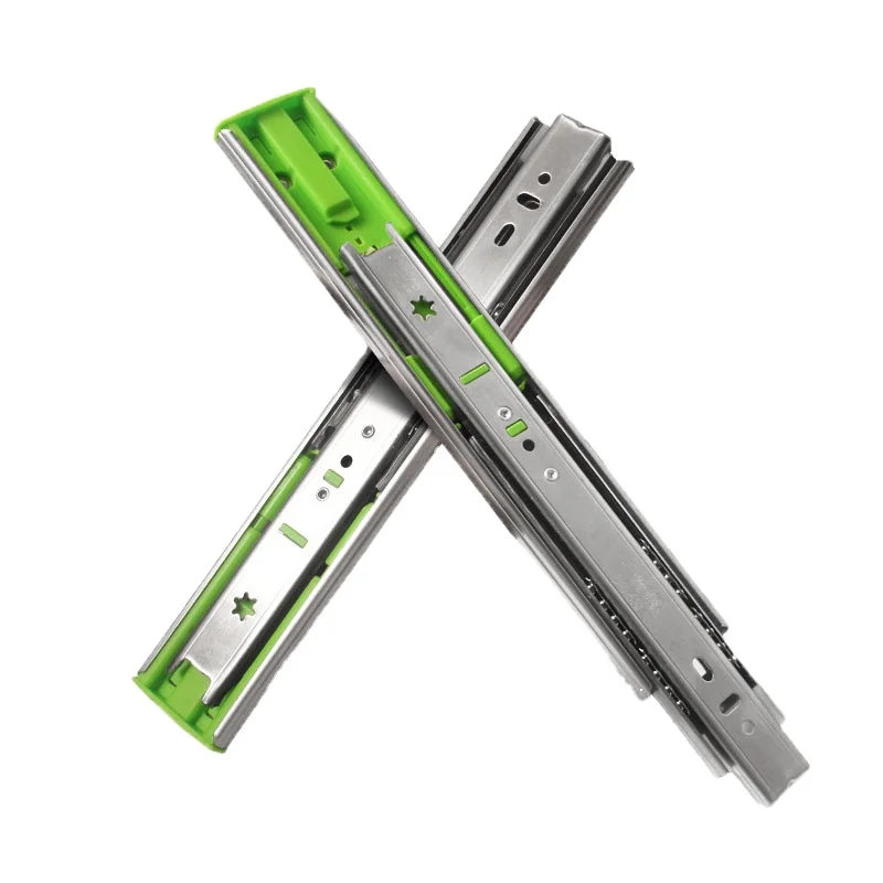 Source Factory Heavy Duty 3-Fold Ball Bearing Drawer Rails 45mm Telescopic Slides for Cabinets for Dining Outdoor for Kitchen