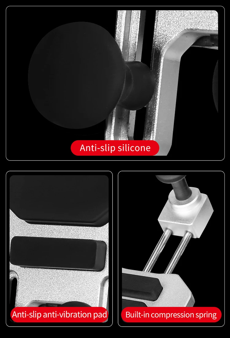 Motowolf Motorcycle aluminum alloy anti-shake and anti-shake wireless fast charging Motorbike mobile phone holder with charger