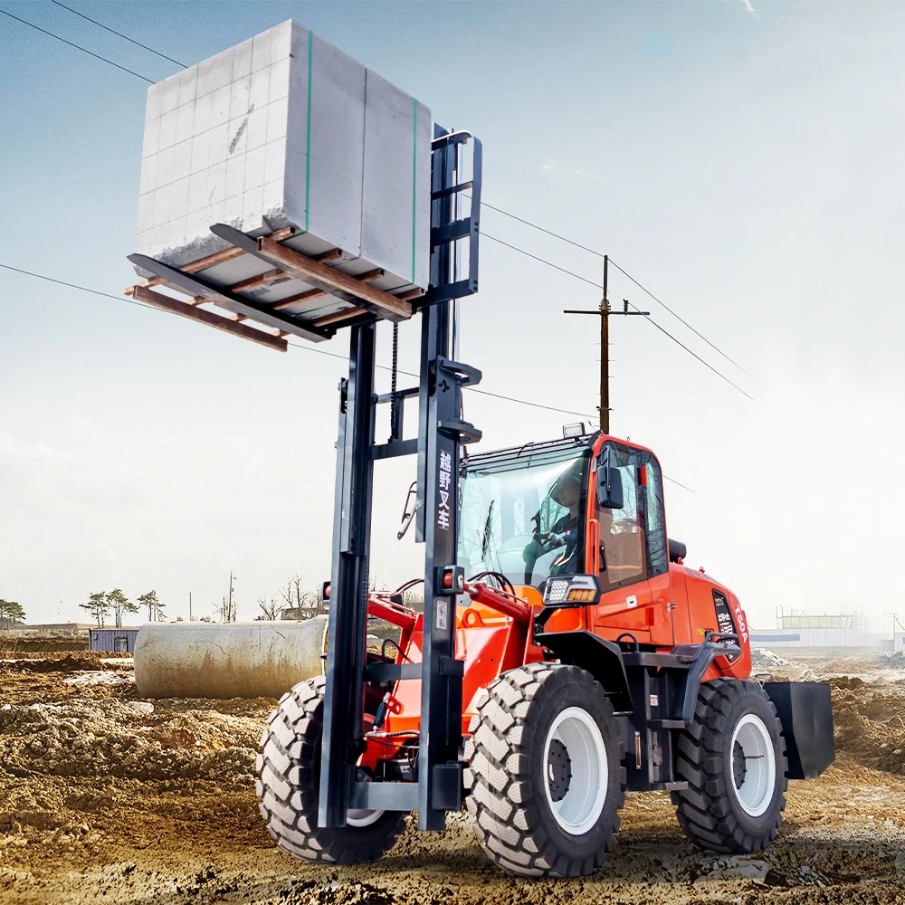 High Quality Hengwang Forklift 3t 4t 5t Hydraulic diesel off Road Forklift