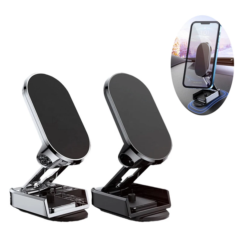 New Car Phone Holder Foldable Dashboard Phone Car Mounts Adjustable 360 Degree Rotation