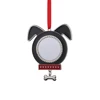 Metal Xmas Ornament - Dog Head and bone shape