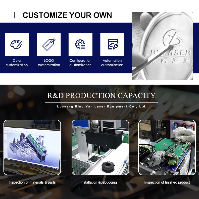 Multifunctional Desktop Automatic 20W 30W 50W 60w 80w 100w 200w Raycus MAX JPT Metal Laser Engraving Fiber Laser Marking Machine