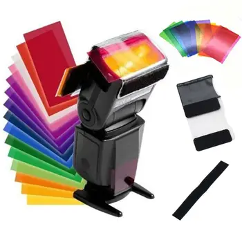 12pcs/ Set Color Lens Filter for Camera Nikons Canons Flash for Cokin P Series 12 Colors Square Graduated & Full  Rebel
