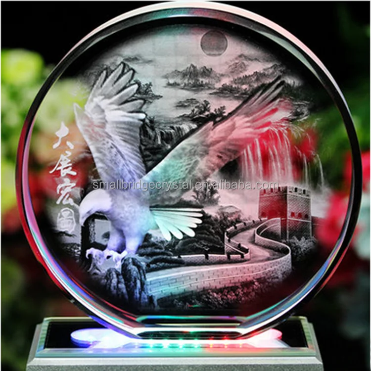 Hot Selling Laser Engraved Polished Wedding Decorations Feng Shui Style Souvenirs Home Decor UV Printing Crystal Wedding Gifts details