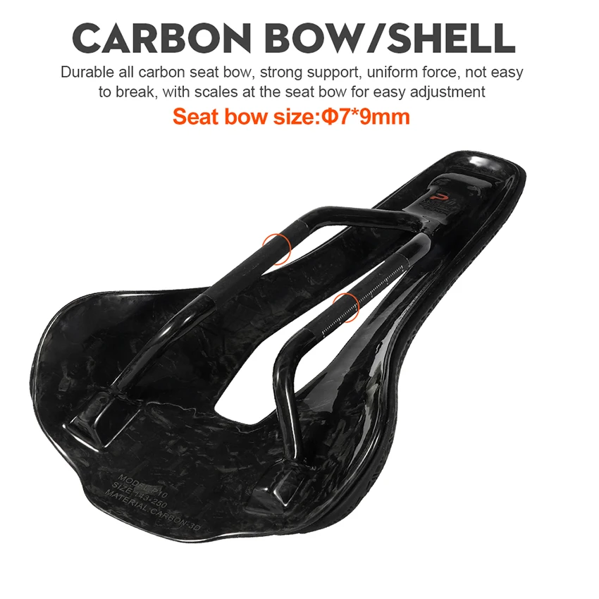 Coussin De Selle De Vélo Ultraléger En Fibre De Carbone, Universel Route/VTT, Confort
