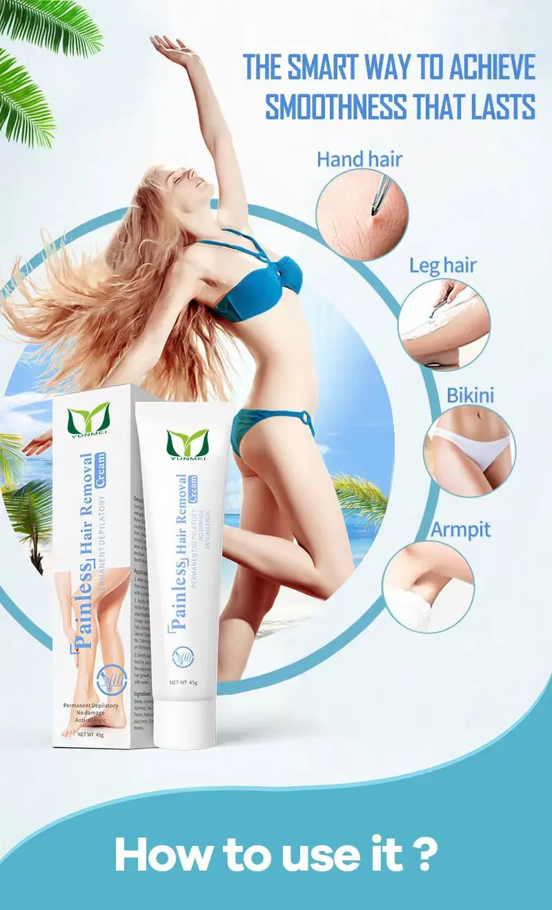 Best Private Label Unique Body Face Virgin Pubic Organic Instant 5 Minutes Hair Removal