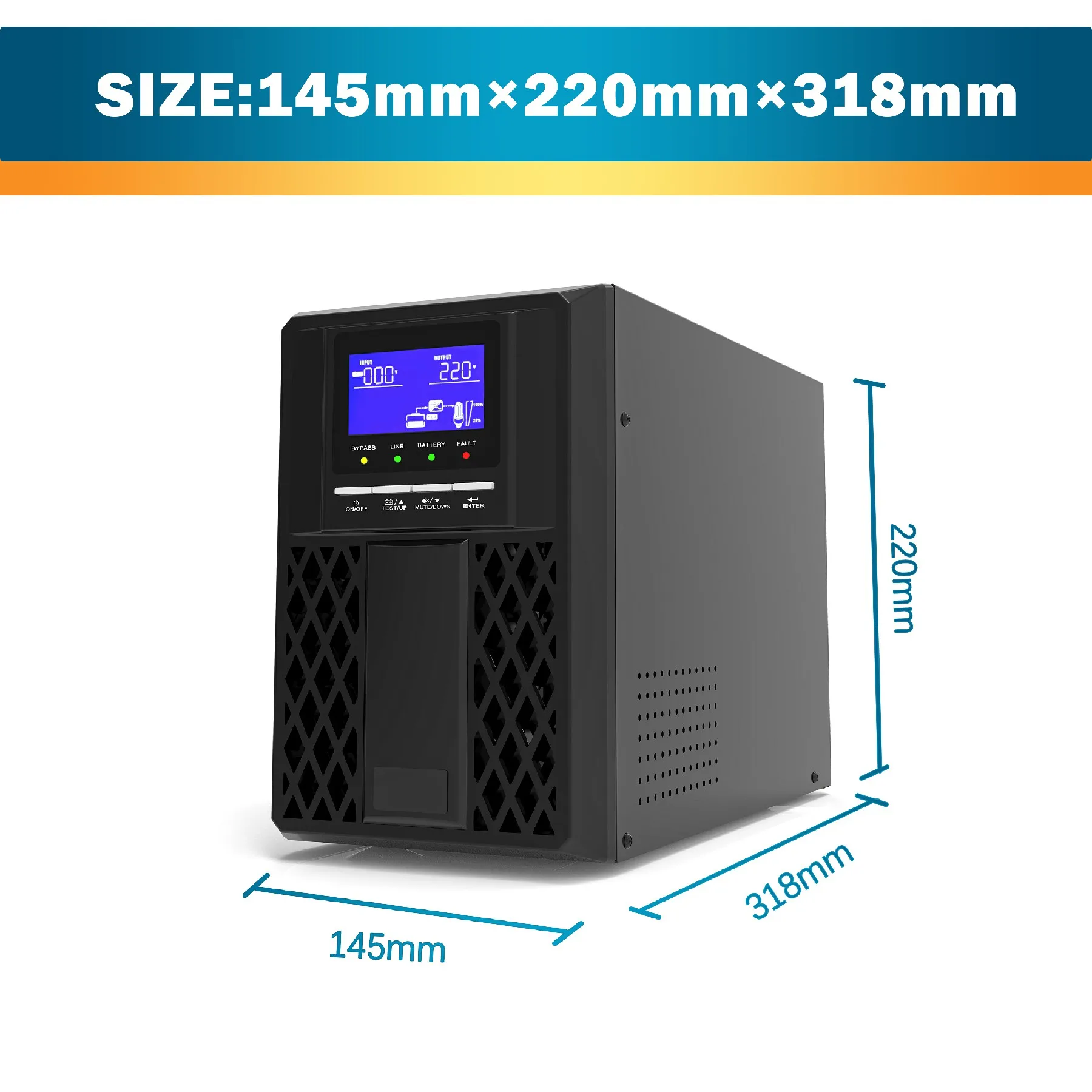 Onduleur Online Ups Double Conversion 2kva Ups 1000va 1kva 220v Input