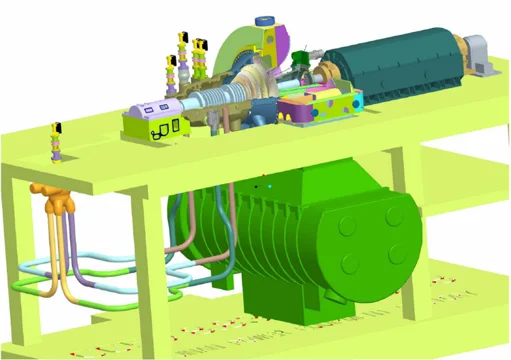 DTEC 12MW Condensing Electric Generator Double Extraction Air-Cooled Steam Turbine for Thermal Power Plant Core Motor Component