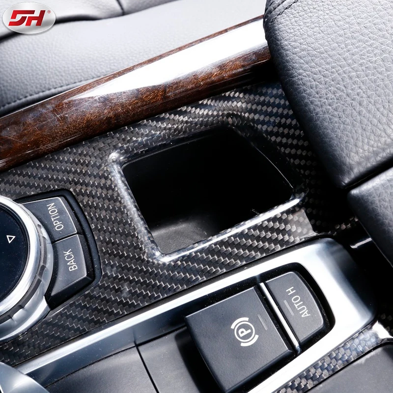 2pc Dry carbon fiber Auto Accessories Interior Trims X5 Trim strips on both sides of cover plate For BMW X5 F15 2014-up