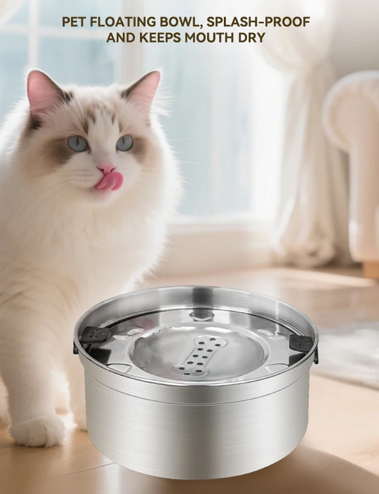 NEW Spill-proof Dog Bowl No Spill Raised Dog Food Bowl Stand Stainless Steel Food and Water Bowl Set Pet Feeding Station supplier