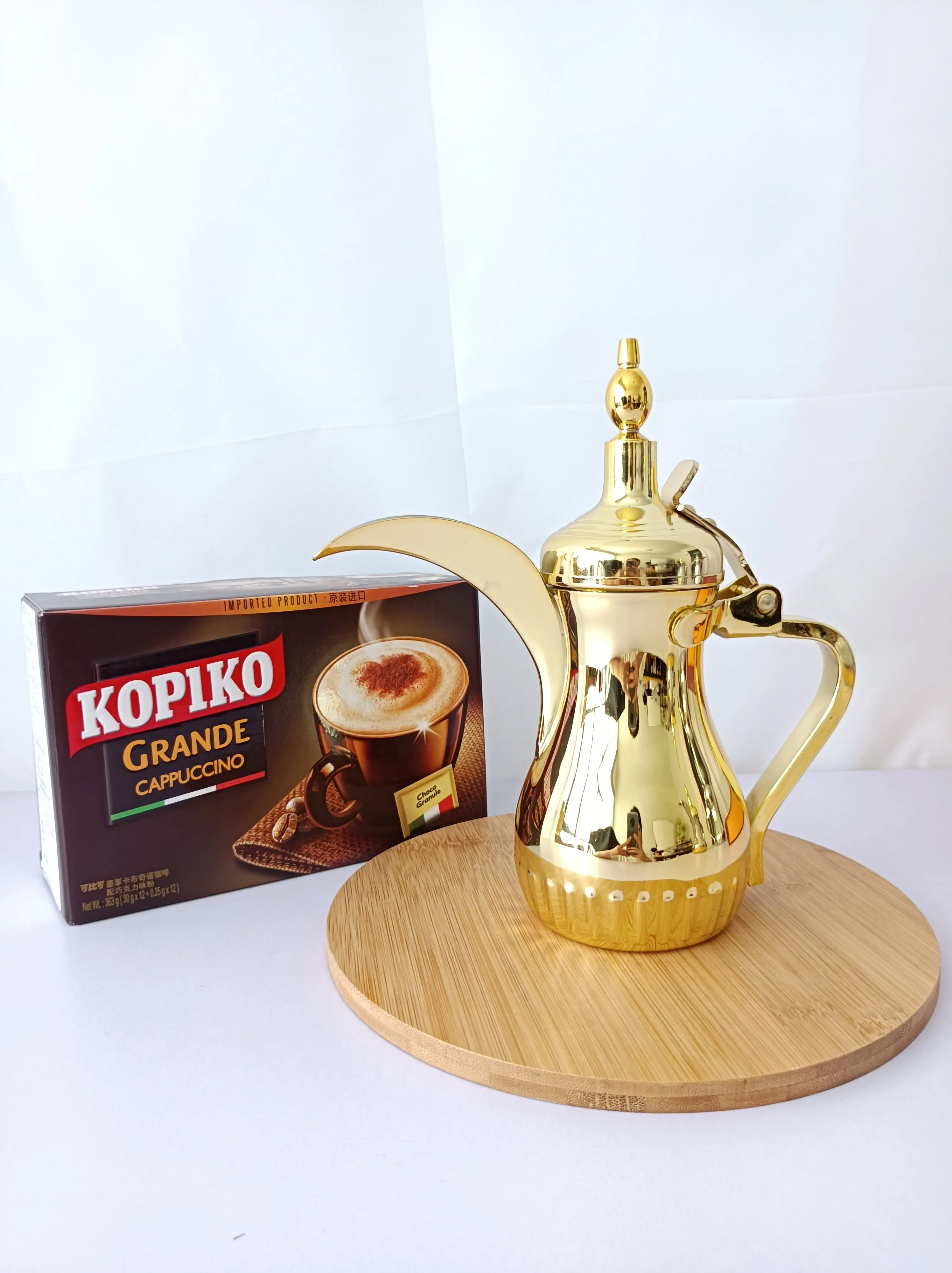 2023 Luxury Arabic  Tea Set Milk Pot Dallah Stainless Steel Coffee Pot