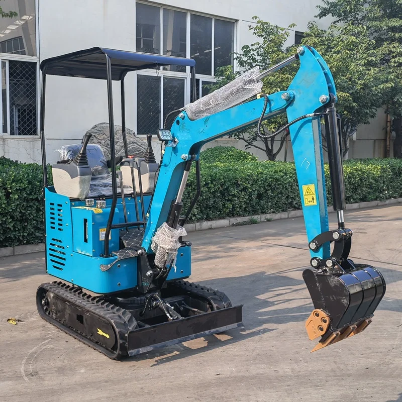 Earth Moving Machinery 1.7ton 1.2ton Micro Mini Excavator Hydraulic Crawler with Free Bucket for Sale
