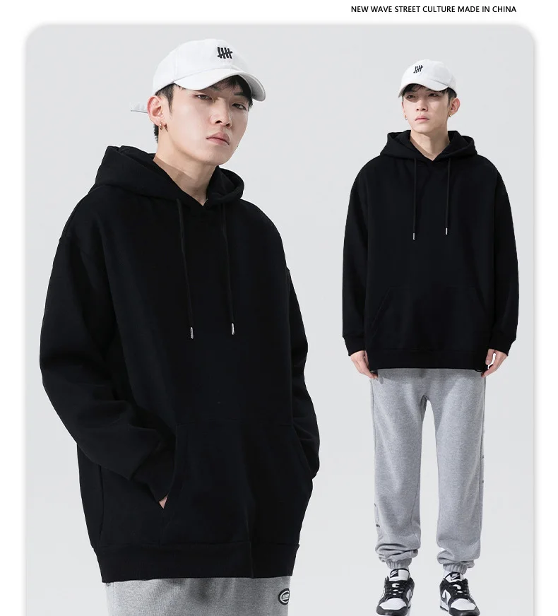 Blank Men's Hoodie High Quality Oversized Unisex Slim Hoodie And