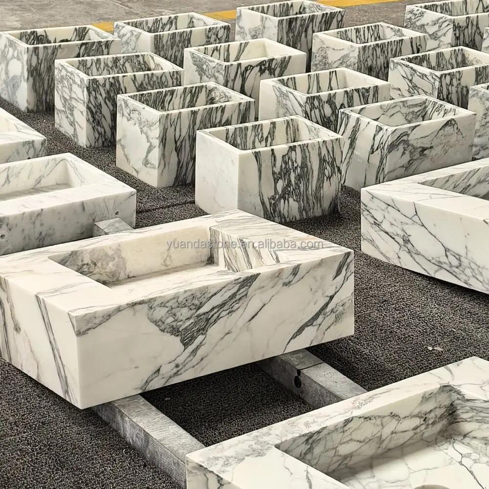 Kalîteya Bilind a Bihayê Baş ê Çînî yê Cilûbergkirî yê Xweserkirî yê Siruştî yê Arabescato yê Spî ji bo Serşokê, Topên Vanity yên Metbexê