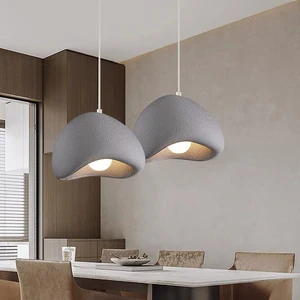 Modern Minimalist Nordic Designer Kitchen Dinning Fixture Pendant Light Cement-liked Hanging Lamp Resin Chandeliers Living  Room