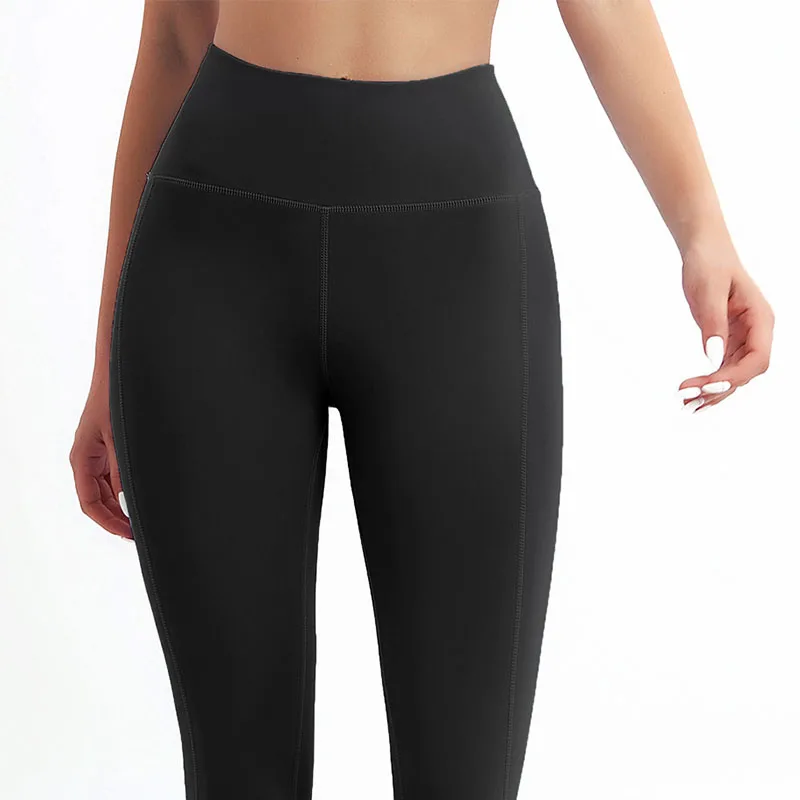 Gym Apparel Pant Women High Waist Bootcut Yoga Running Pants Black
