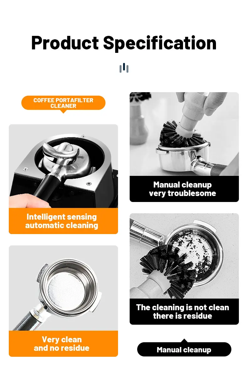 Commercial Espresso Coffee Portafilter Cleaner Machine Electric