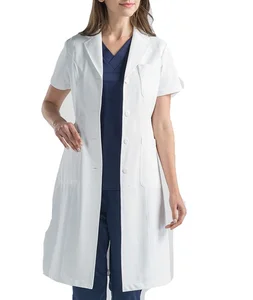 Wholesale Unisex Cotton and Polyester Doctor Coat Uniforms OEM Service for Adult Hospital Clinic Medical Lab Coat Uniforms