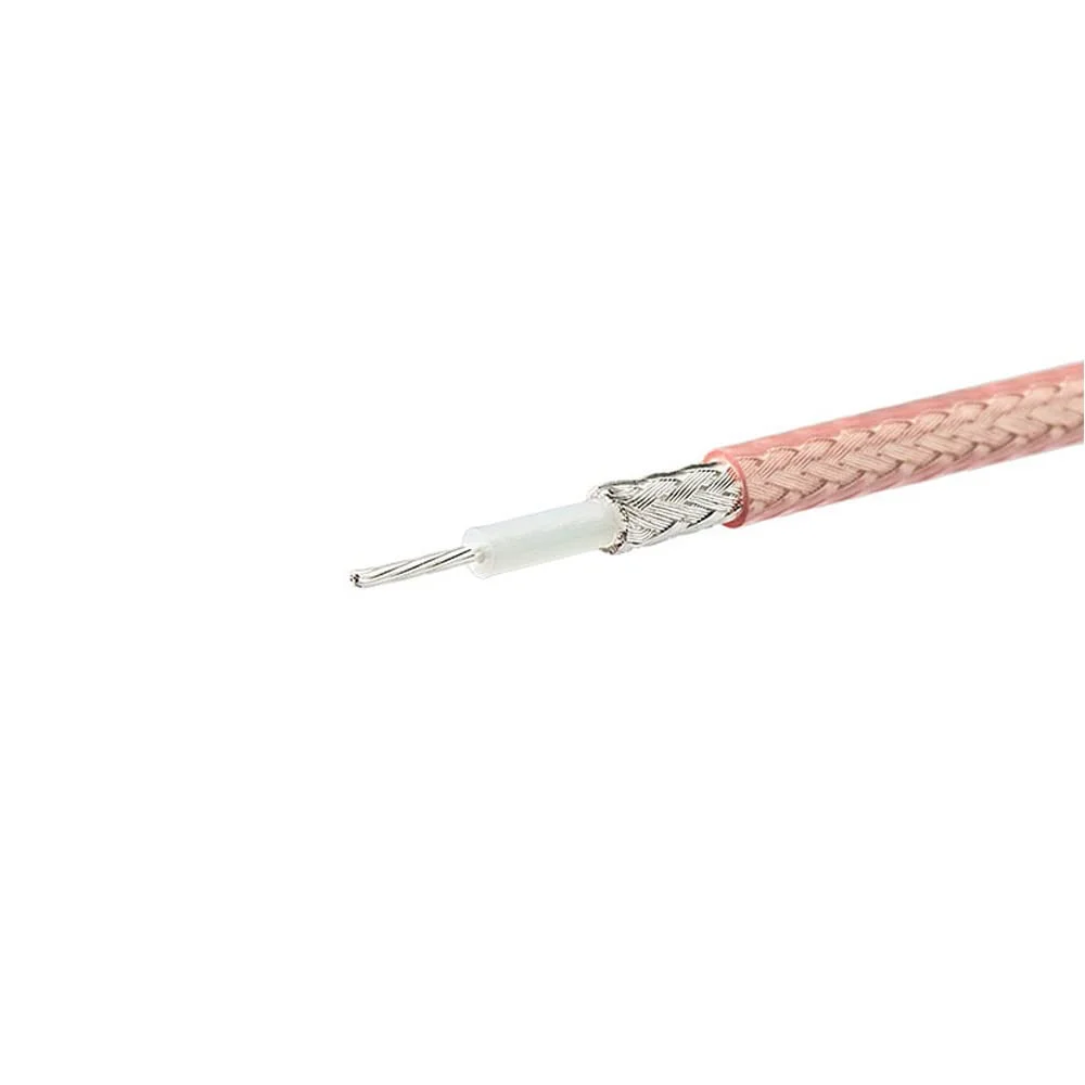 Low PIM PTFE Form Insulation FEP Transparent Jacket RG195 RF Jumper Cable With SMA Male Connector and SMA Female Connector