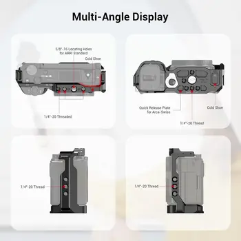 SmallRig Camera Cage with Built-in Quick Release Plate for Arca-Swiss  Cold Shoe for Sony ZV-E10 - 3531B detail image