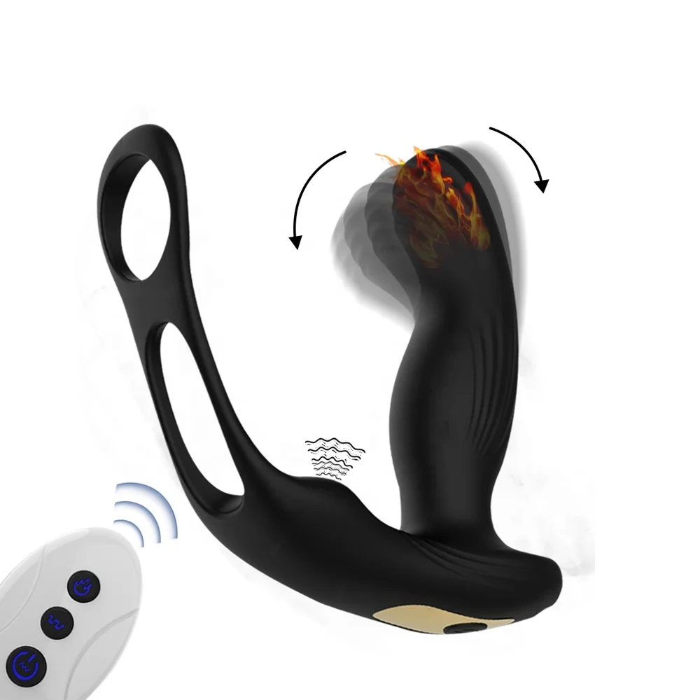 Remote Control Men Electric Shock Wave Prostate Massager Anal Toy Vibrator  Stimulator Butt Plug, Wiggle Motion Prostate Massager