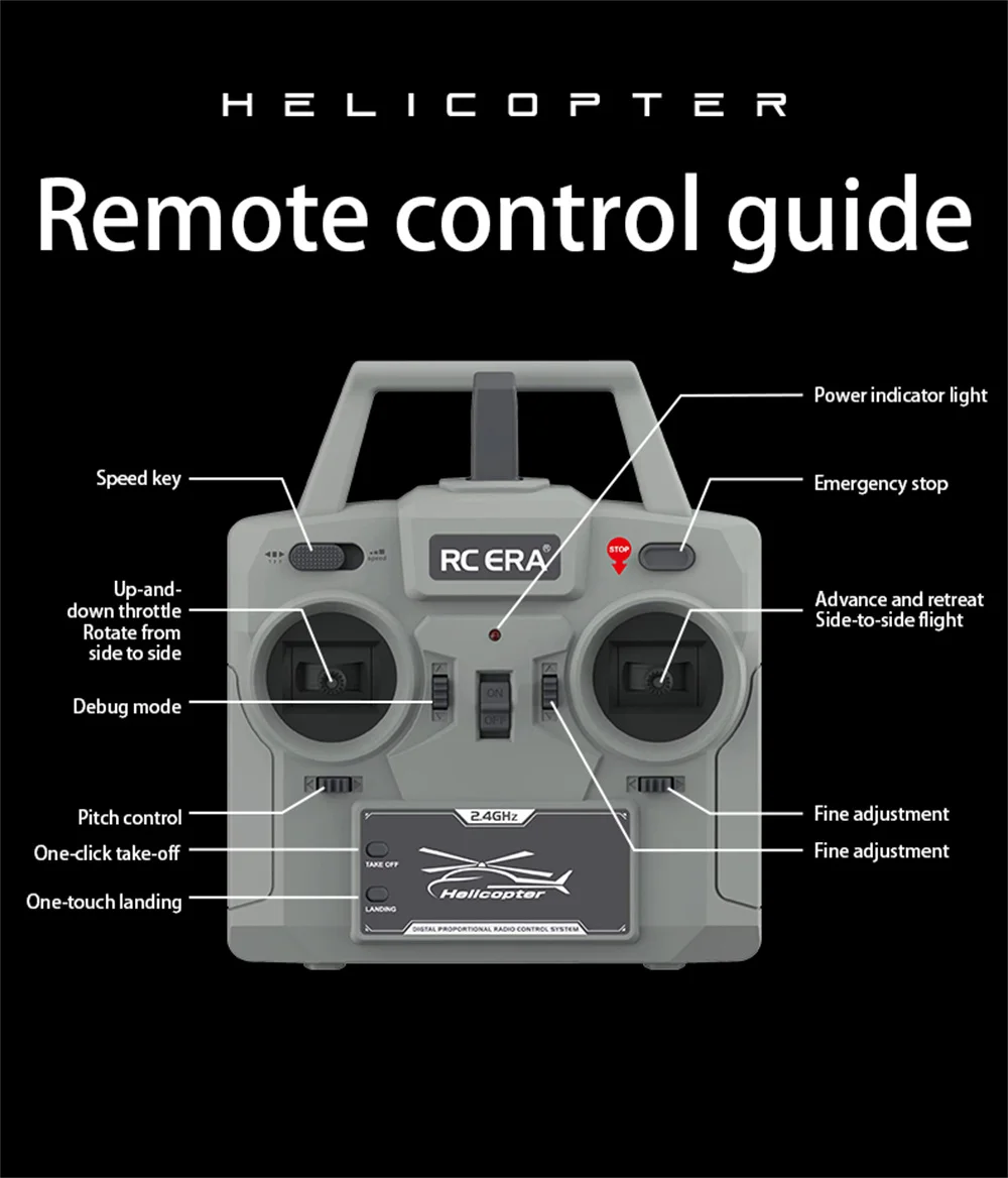 HOSHI RC ERA C190 Helicopter H145 1/28 2.4G 6CH 6-Axis Gyro Optical Flow Localization Altitude Hold Flybarless Brushless Drones