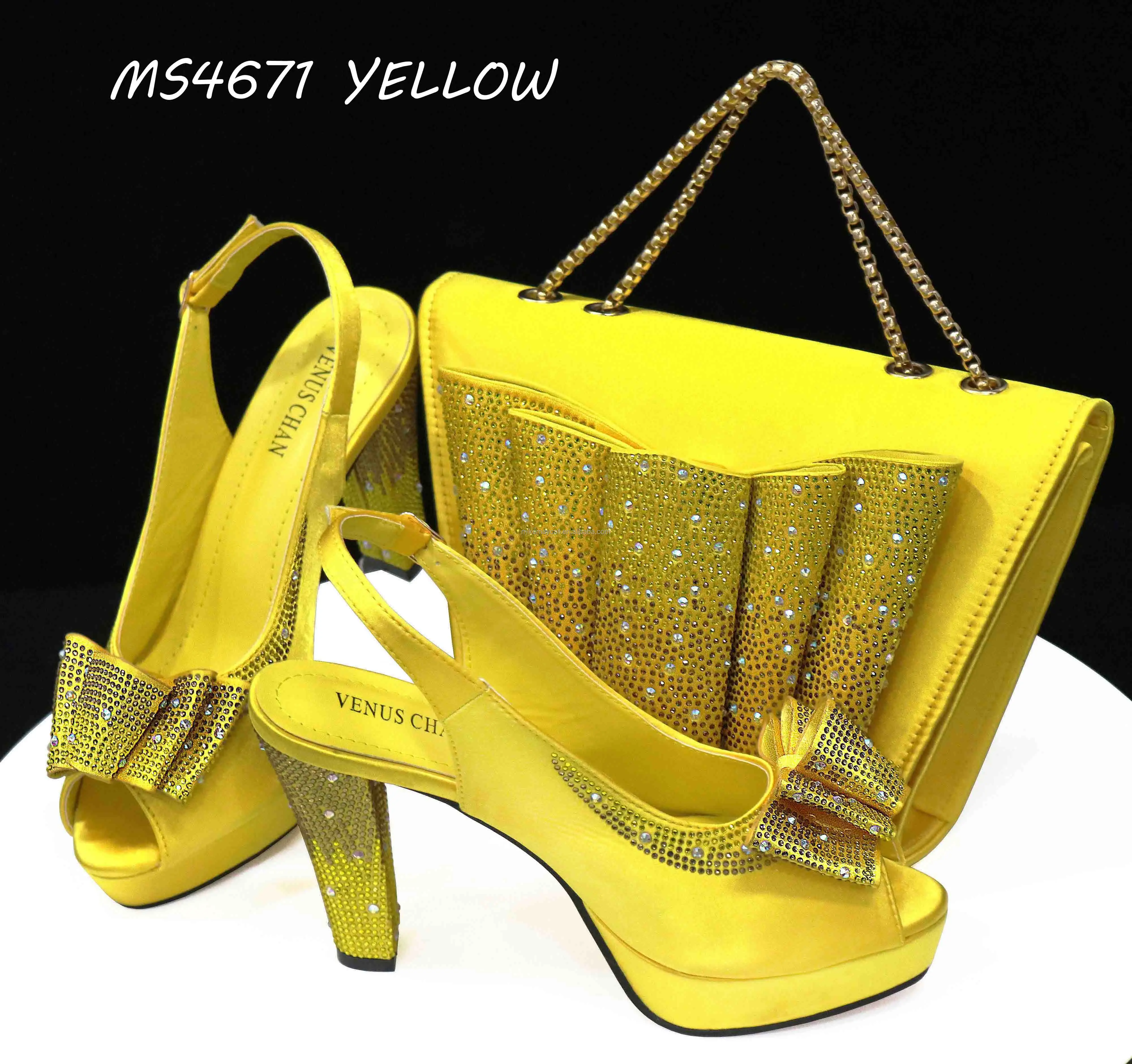 Nigeria Party Italian Shoes and Bag Set Elegant Durable