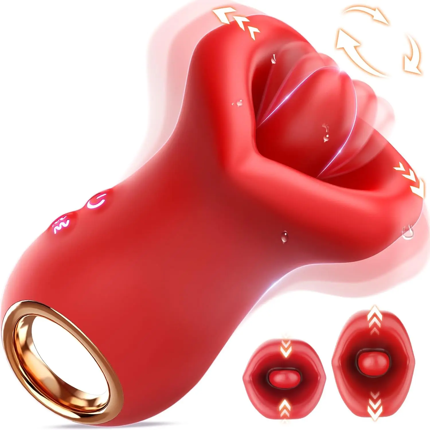 PINKZOOM Elektrisches Oralsex-Spielzeug Massagegert Weiblicher  Zungen-Leckvibrator Mundbeiender und Zungenvibrierender Vibrator fr Frauen