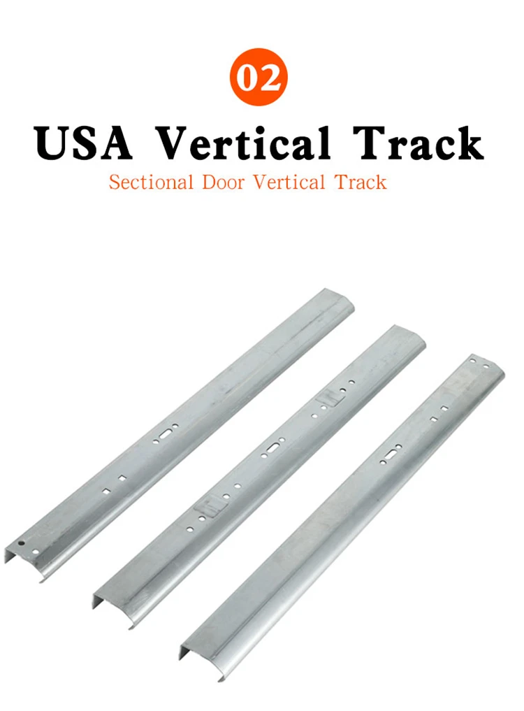 Side Sliding Curved Garage Door Rail Guide Horizontal Vertical