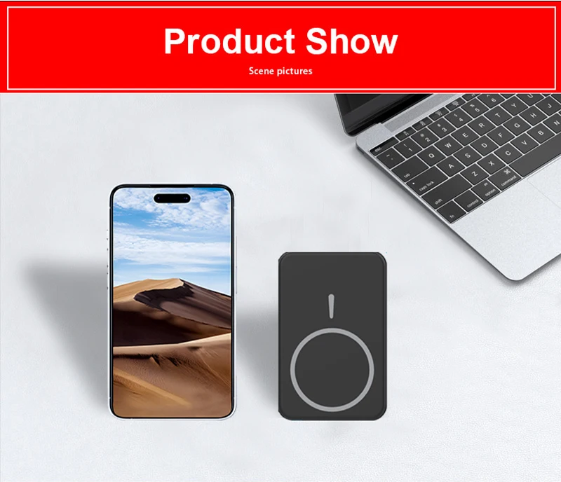 Ultra-slim Magnetic Wireless Mag Power Bank Safe Portable Charger 20W PD Fast Charging Battery Pack Mini Powerbank