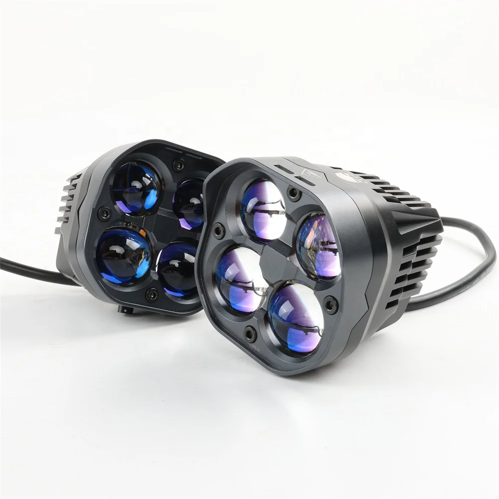 TIYPEOR Motorcycle CNC Aluminum Led Work Light Yellow White Super Bright Spotlight Off-road Truck Fog Lamp Auxiliary Headlight