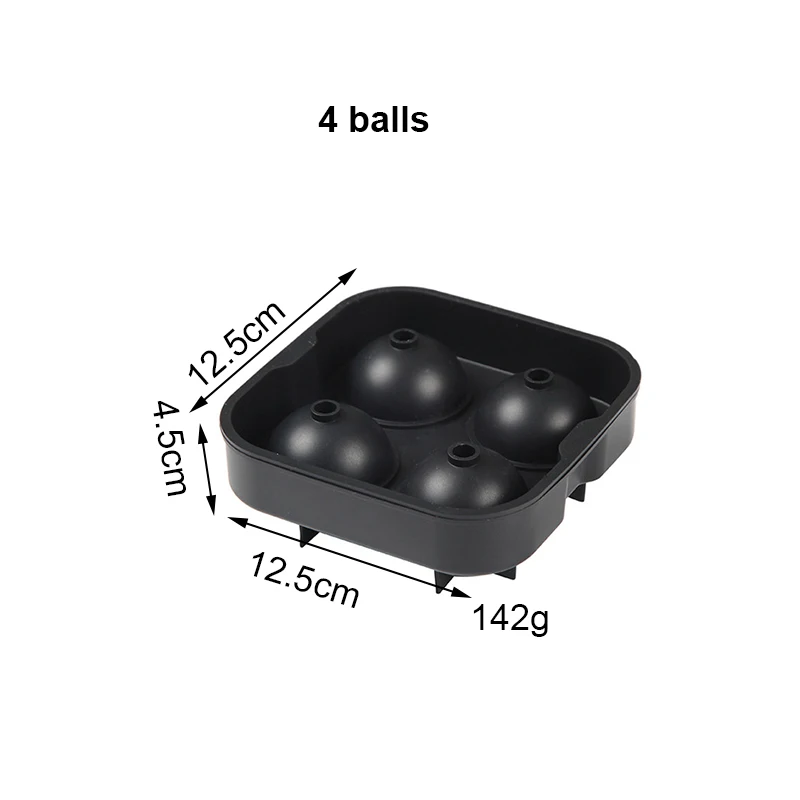 1pc Large 4.5cm Round Ice Cube Mold With Lid, 6 Holes Silicone Whiskey Ice  Ball Mold, Ice Cube Tray, Easy Release, For Cocktails And Whiskey