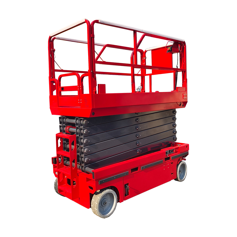 12m Self-Propelled Elevated Work Platform Battery Drive Hydraulic Lifting Scaffold Platform
