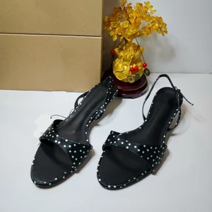 QuiteS 2026 Summer Open Toe Mid Heels Sandals New European American Snake Print Fashion Trend Thin Belt Rounr Head Thick Heel