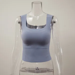 New GGFRIDAY Sports Bra Square Neck Fitness Soft Breathable for Women